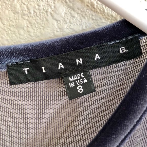 Tiana B Mesh and Velvety Dress - Picture 2 of 4